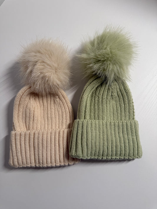 baby pom pom beanies
